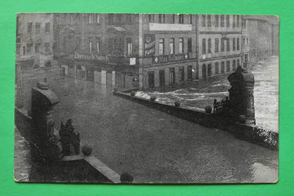 AK Nürnberg / 5. Februar 1909 / Museumsbrücke / Geschäft Piano Max Hofmann / Hochwasser Katastrophe